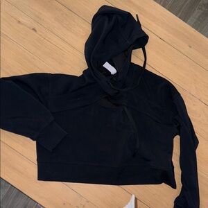 90 Degree By Reflex Black Cropped Hoodie